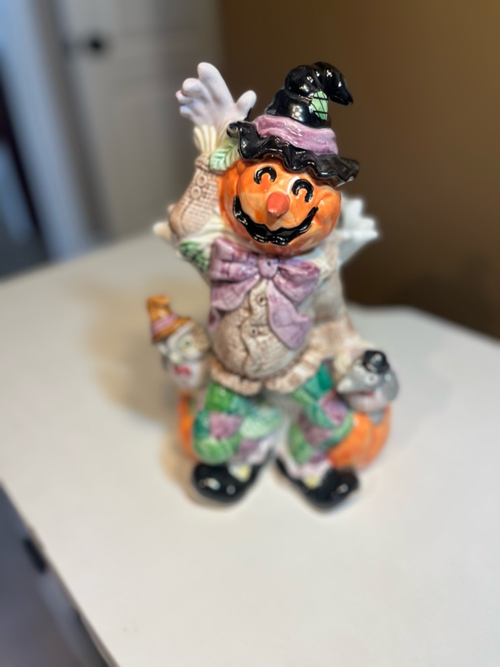 1992 Fitz and Floyd Scarecrow Vase/Planter